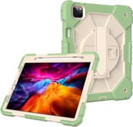 NIKCORP Zaštitna maska za iPad Air 5 / iPad Air 4 10.9" s rotirajućim stalkom 360° držačem za ruku i naramenicom, zelena